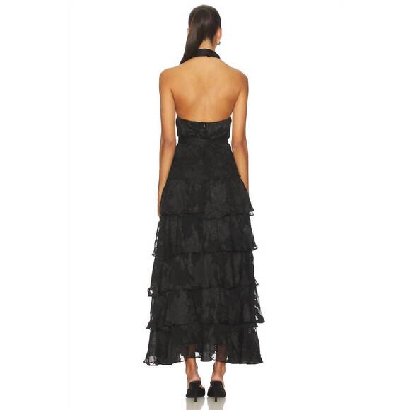 NEW ASTR adamaris halter dress in black